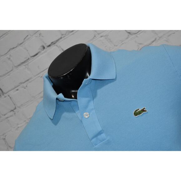 Lacoste Golf Polo Shirt Mens Size US 2XL FR 7 SLIM Fitting Cotton Blue - Picture 5 of 5